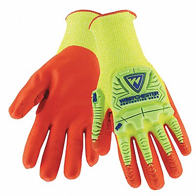 Coated Glove Ylw/Orng Kevlar(R) XL PR