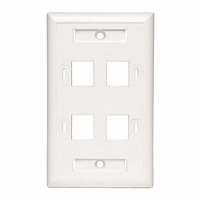 Keystone Face Plate 4-Port Quad Outlet