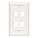 Keystone Face Plate 4-Port Quad Outlet