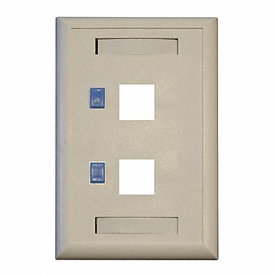 Keystone Face Plate 2-Port Dual Outlet