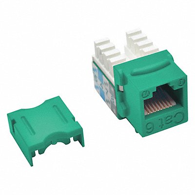 Keystone Jack Cat6/Cat5e 110 Punch Green