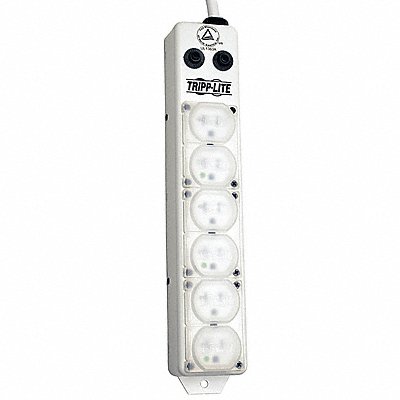 Outlet Strip 6 Outlet 15A 13-3/4 L Wht