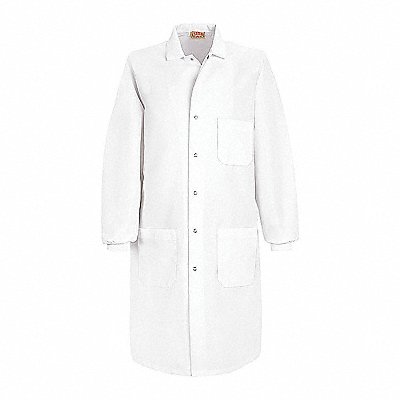 Unisex White 80/20 Lab Coat W/Knit