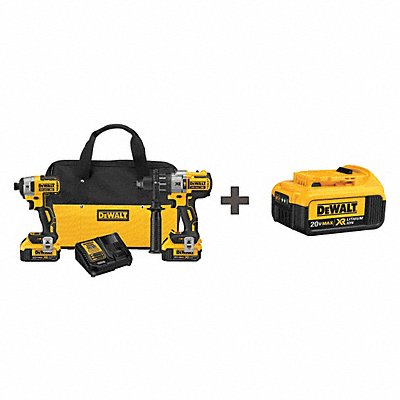 Cordless Combo Kit 20.0 V 2 Tools 3 Batt