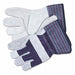 Gloves Leather Palm Large Gray PK2