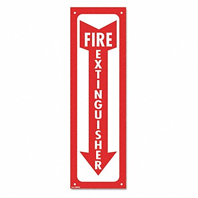 Sign Fire Extinguisher White