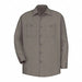 K7978 Mns Ls Khaki Dp Cotton Workshirt XL