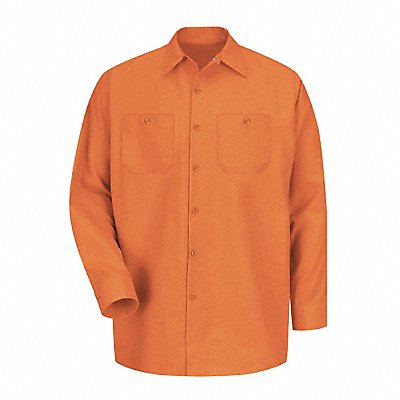 K7990 Mens Ls Orange Poplin Work Shirt XXL