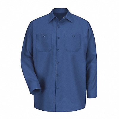 K7990 Mens Ls Royal Blue Poplin Wrk Shirt M