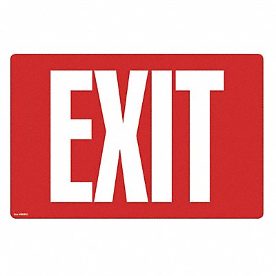 Sign Glow In Dark Exit White