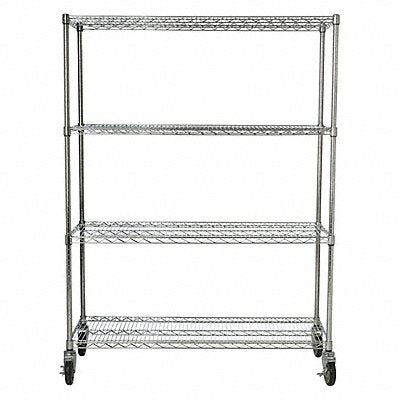 Mobile Rack Shelf Ingredient Bins Chrome