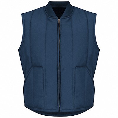 Mens Navy Quilted Vest Patch Pocket