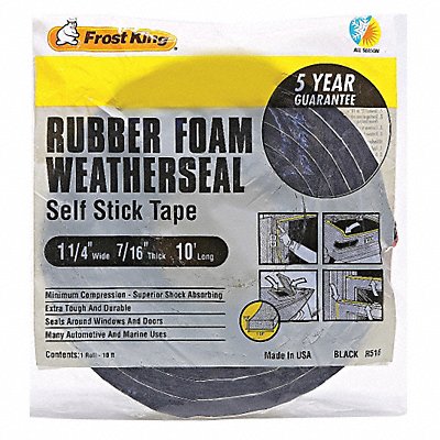 Sponge Rubber Foam Tape 1/2In.x10 ft.