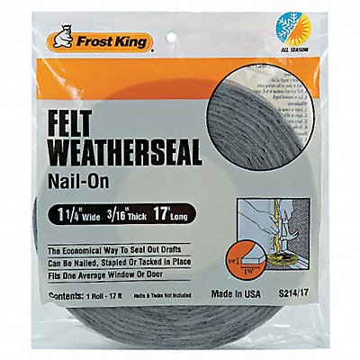 Weatherseal 17 ft Gray Felt