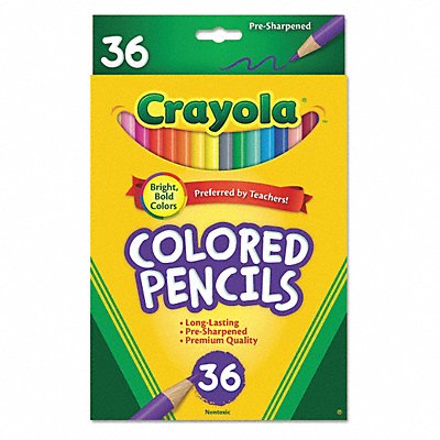 Color Pencil Long Barrel Assorted PK36