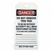 Danger Tag By The Roll 6 1/4in H PK100
