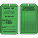 Safety Tag 5 3/4in H 3 1/4in W PK25