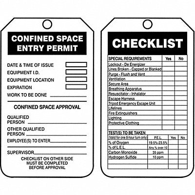 Safety Tag 5 3/4in H 3 1/4in W PK25