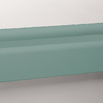 3 pc. Wall Rail Vinyl Teal 144In