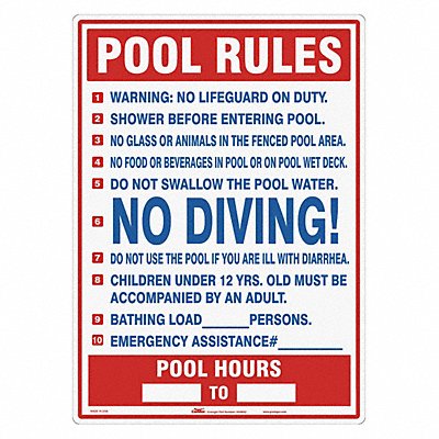 Safety Sign 28 in x 20 in Polyethylene