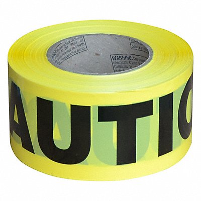 Barricade Tape Caution Yllw Roll 3 