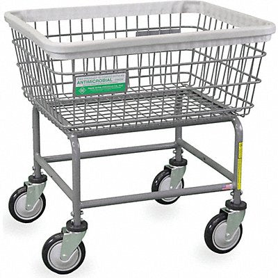 Wire Laundry Cart 600 lb Ld Cap. Gray
