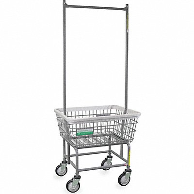 Wire Laundry Cart 600 lb Ld Cap. Gray