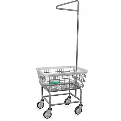 Wire Laundry Cart 600 lb Ld Cap. Gray