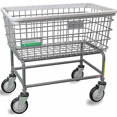 Wire Laundry Cart 600 lb Ld Cap. Gray