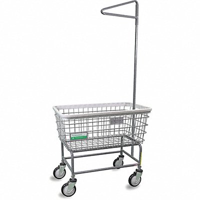 Wire Laundry Cart 600 lb Ld Cap. Gray
