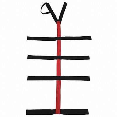 Stretcher Strap System Black and Red