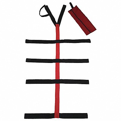 Stretcher Strap System w/Case Black/Red