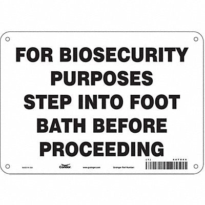 Biohazard Sign 7 in x 10 in Aluminum