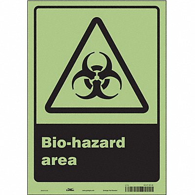 Safety Sign 14 inx10 in Glow Vinyl