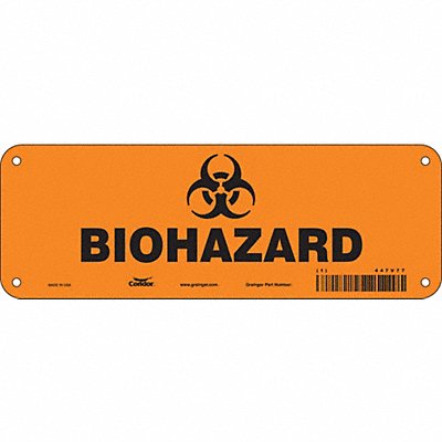 Safety Sign 3.5x10in Polyethylene