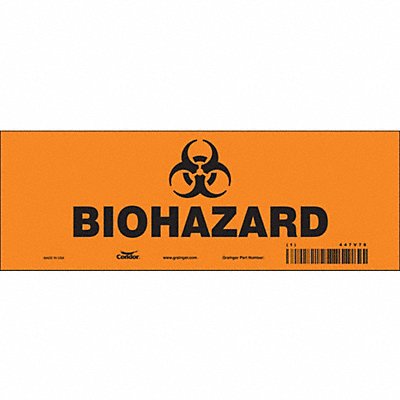 Safety Sign 3 1/2 in x 10 in Vinyl