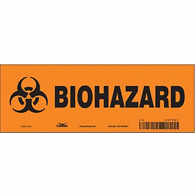 Safety Sign 3 1/2 in x 10 in Vinyl