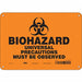 Biohazard Sign 7 in x 10 in Aluminum