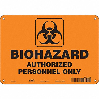 Biohazard Sign 7 in x 10 in Aluminum