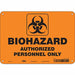 Biohazard Sign 7 in x 10 in Aluminum