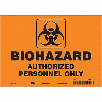Safety Sign 7 inx10 in Vinyl