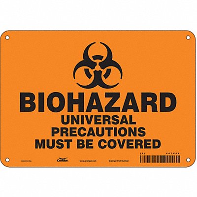 Biohazard Sign 7 in x 10 in Aluminum