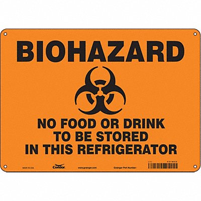 Safety Sign 10 in x 14 in Aluminum