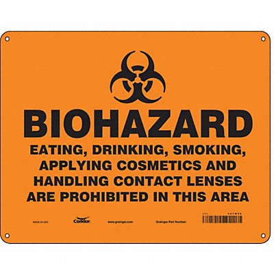 Safety Sign 10 inx14 in Polyethylene