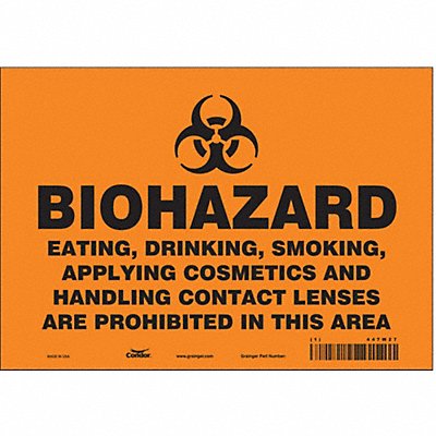 Safety Sign 7 inx10 in Vinyl
