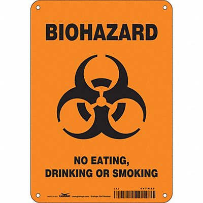 Safety Sign 10 in x 7 in Aluminum