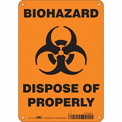 Safety Sign 10 in x 7 in Aluminum