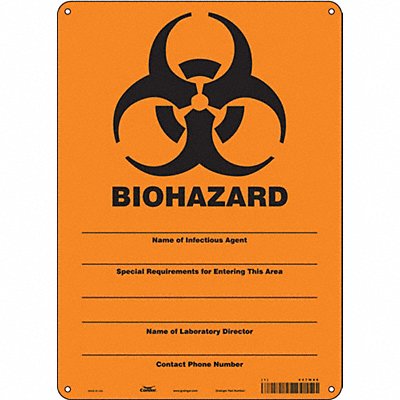 Safety Sign 14 in x 10 in Polyethylene