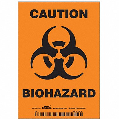 J8124 Safety Sign 5 inx3 1/2 in Vinyl