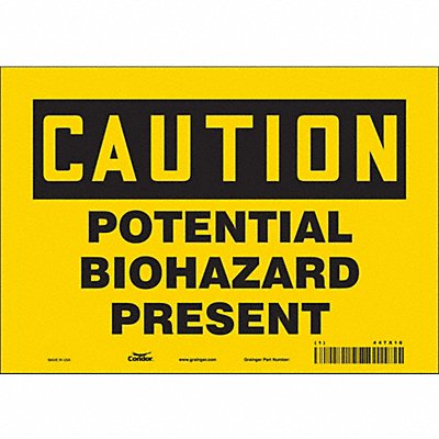 Safety Sign 7 inx10 in Vinyl